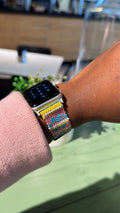Umusa pastel rainbow beaded Apple Watch strap